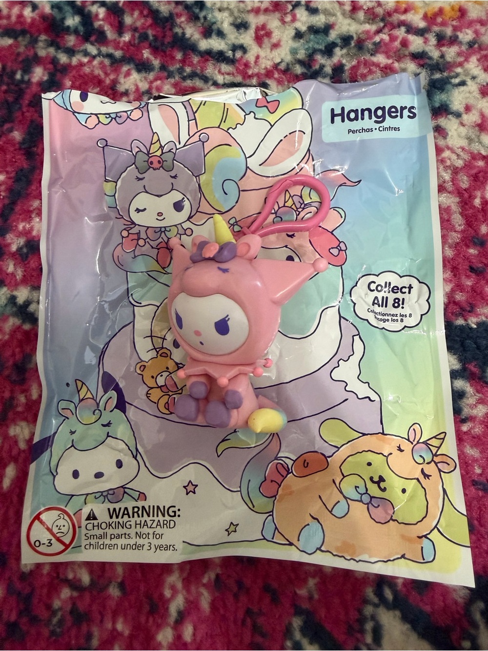 Sanrio Kuromi Pink Unicorn Keychain Hanger